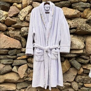 🛁 Vera Bradley Plush Textured Spa Robe Lavender 2X–3X Belted Pockets Cozy